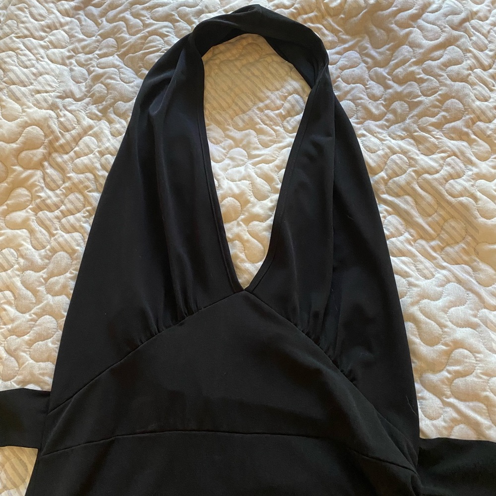 Black Versace Halter Dress